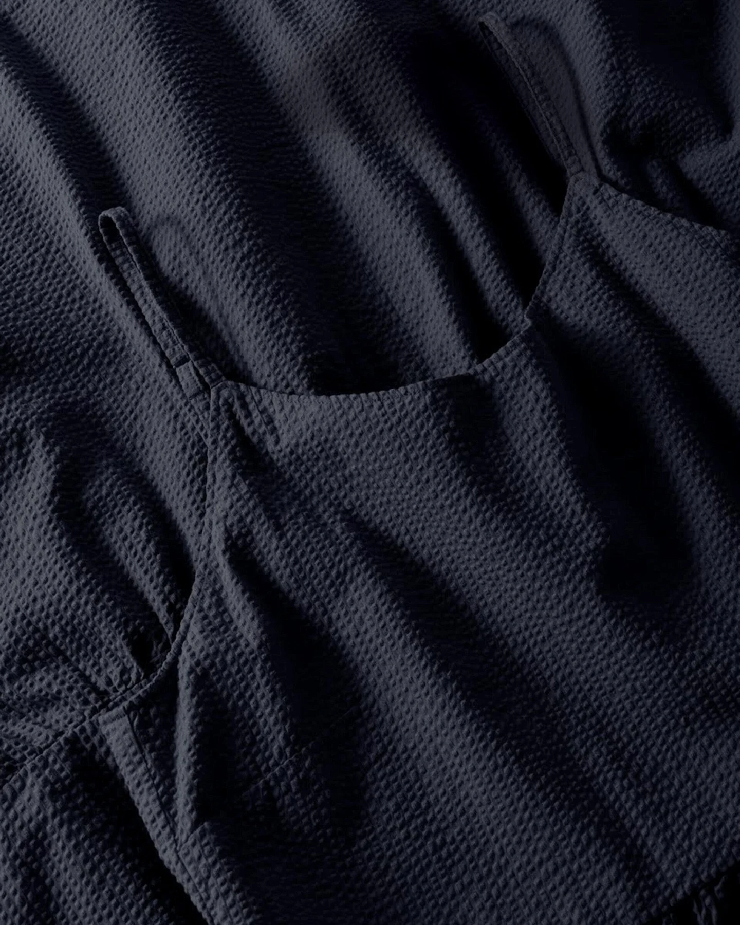 KnowledgeCotton Apparel Damen vegan Trägerkleid Seersucker Night Sky Navy – Ansicht 2