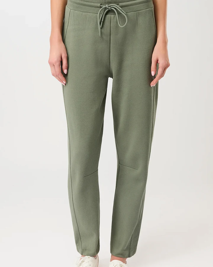 MANDALA Damen vegan Hose Sport Holzkohle Grün