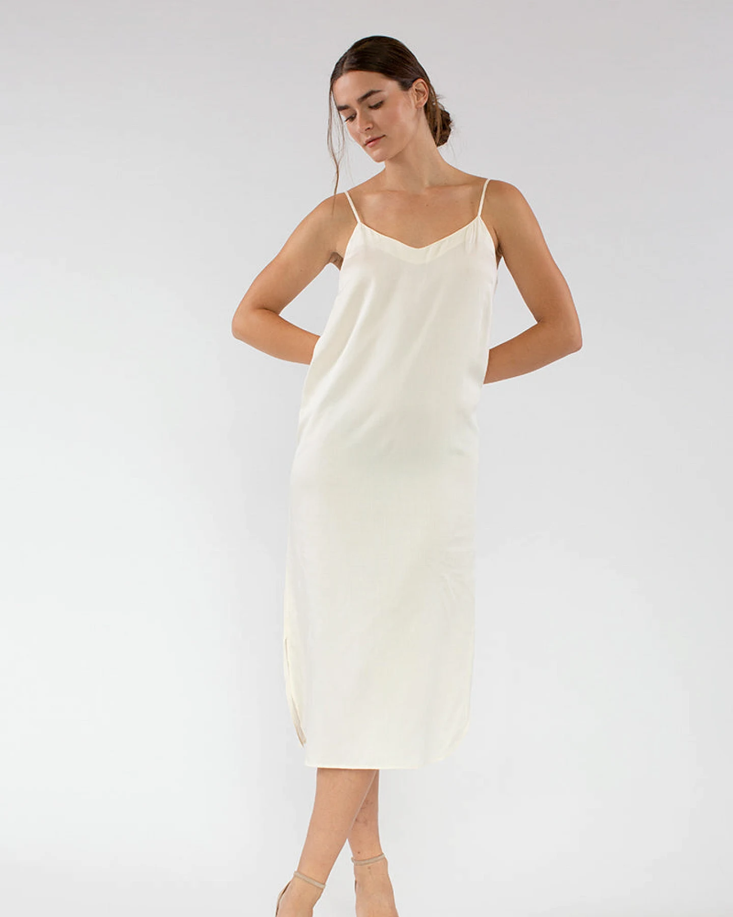 Neu Nomads Damen vegan Kleid Easy Slip Snow White – Ansicht 2