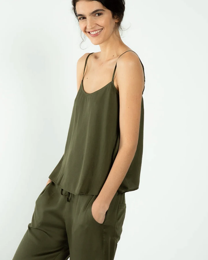 Neu Nomads Damen vegan Tops Lotus Olive Night