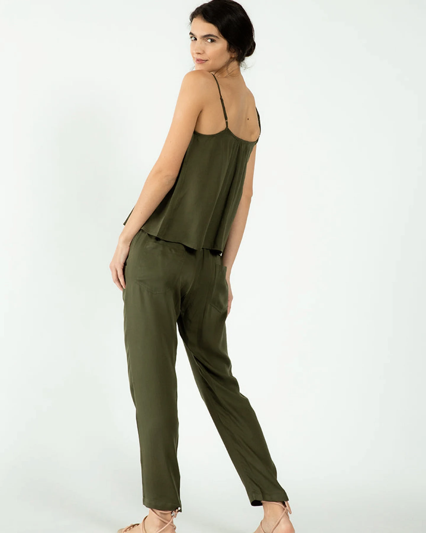 Neu Nomads Damen vegan Tops Lotus Olive Night – Ansicht 2