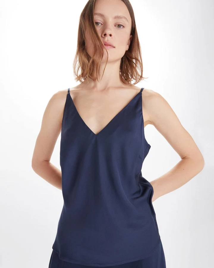 Neu Nomads Damen vegan Tops Bias Mitternachtsblau