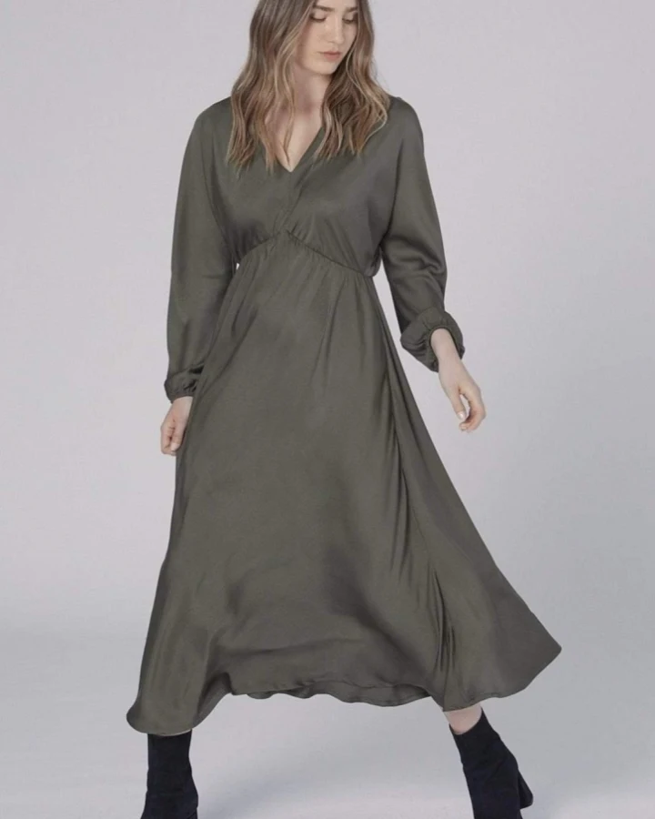 Neu Nomads Damen vegan Kleid Helena Olive Night