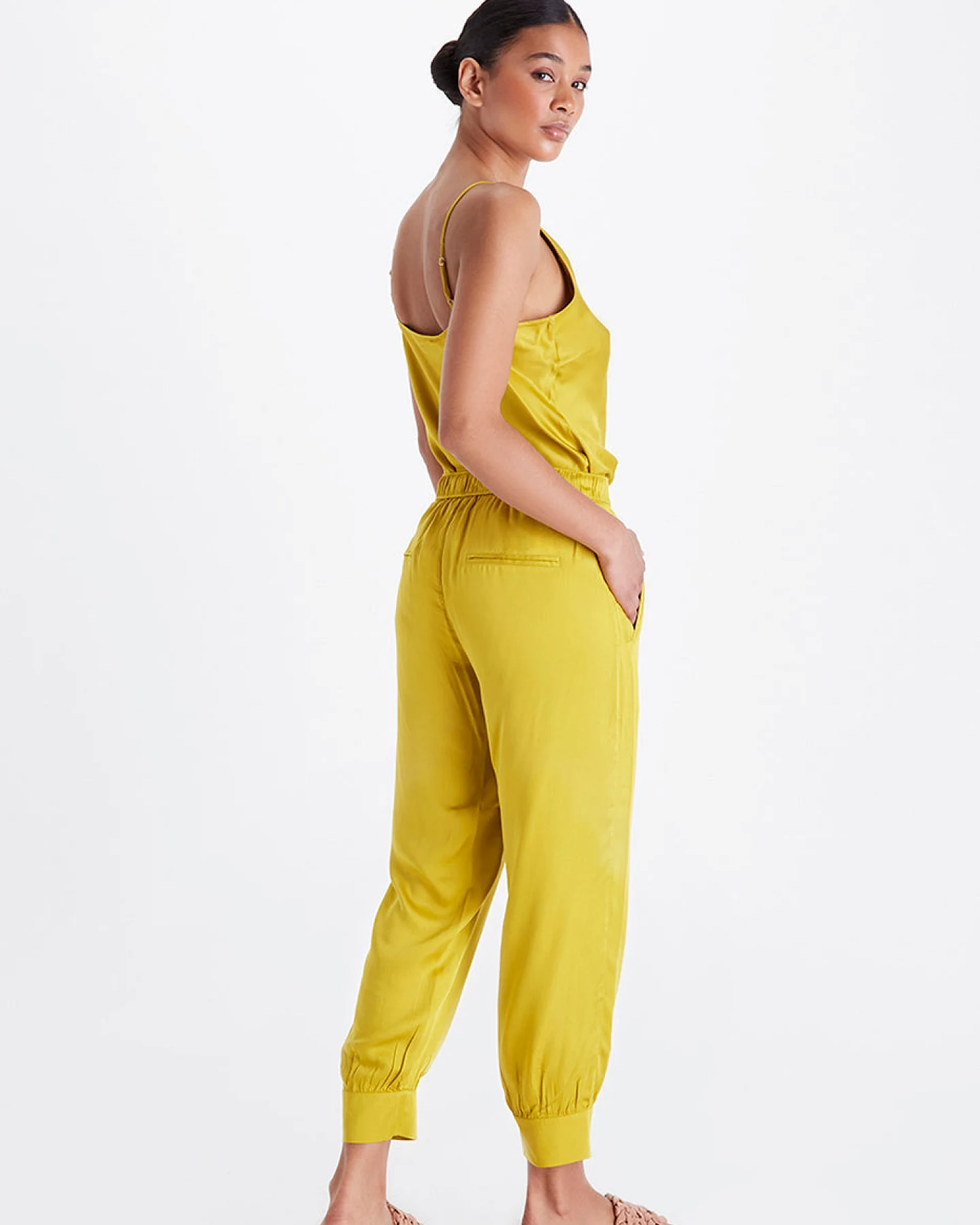 Neu Nomads Damen vegan Hose Allie Ankle Senfgelb – Ansicht 2
