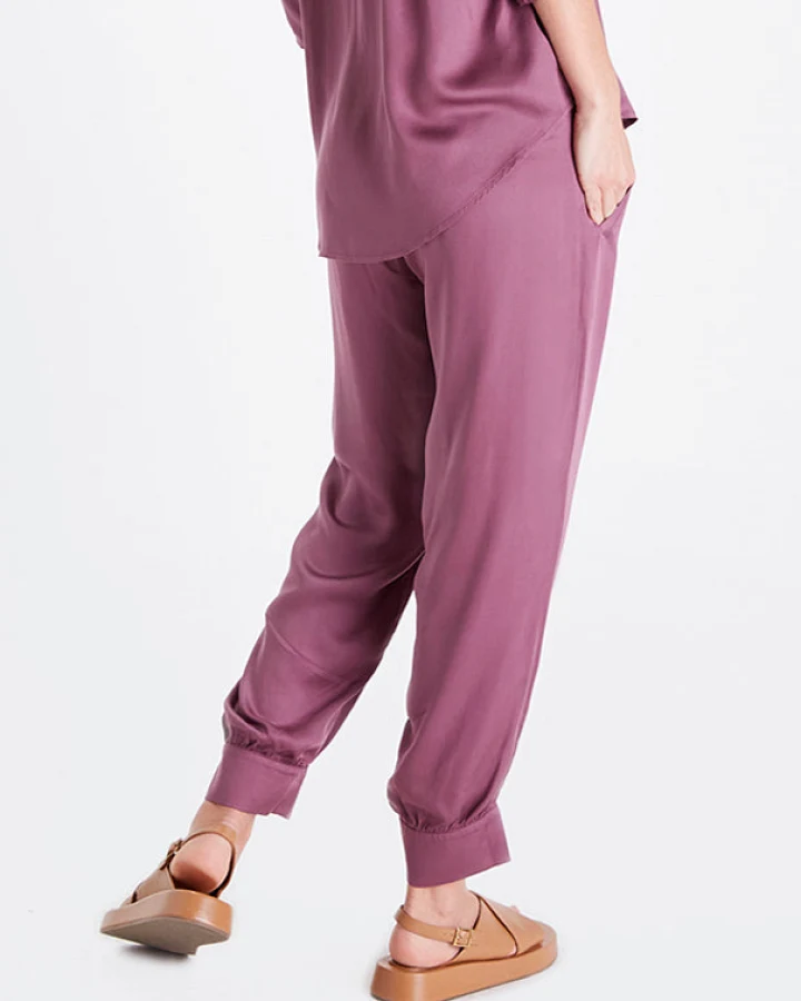 Neu Nomads Damen vegan Hose Allie Ankle Pflaume