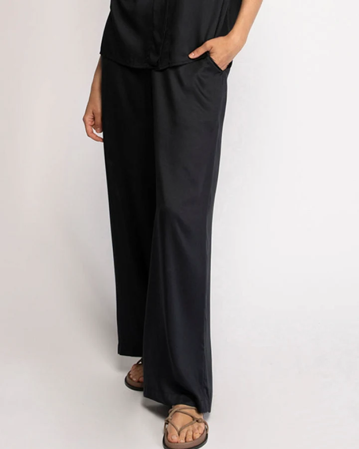 Neu Nomads Damen vegan Hose Carina Palazzo Schwarz