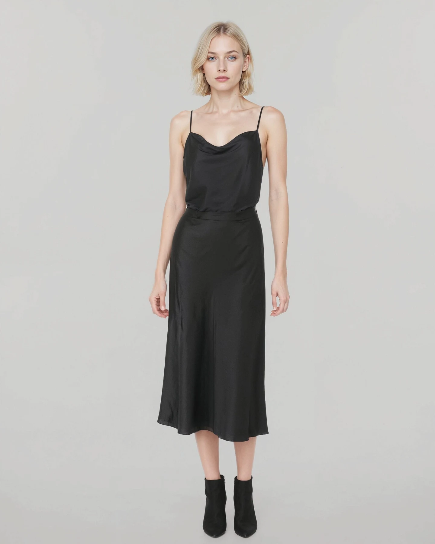 Neu Nomads Damen vegan Rock Column Midi Schwarz – Ansicht 2