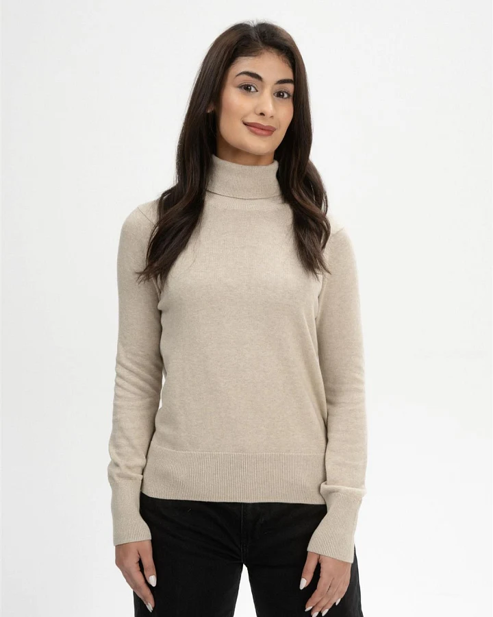 Produktseite: Rollkragen-Pullover Modell: Mayura GOTS