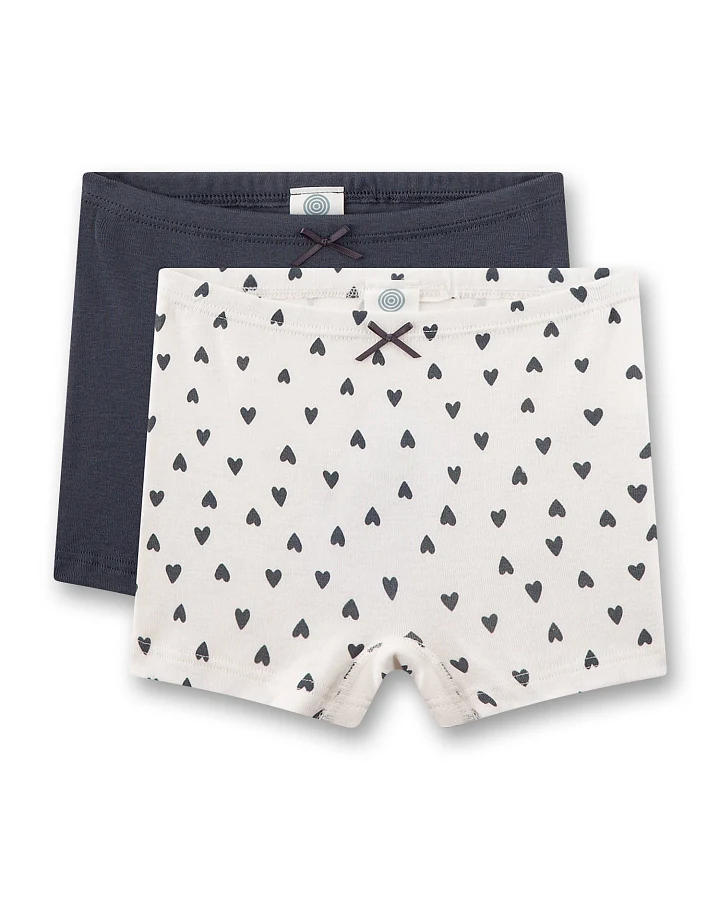 Sanetta - Panty-Set "Herzchen" weiß-schwarz