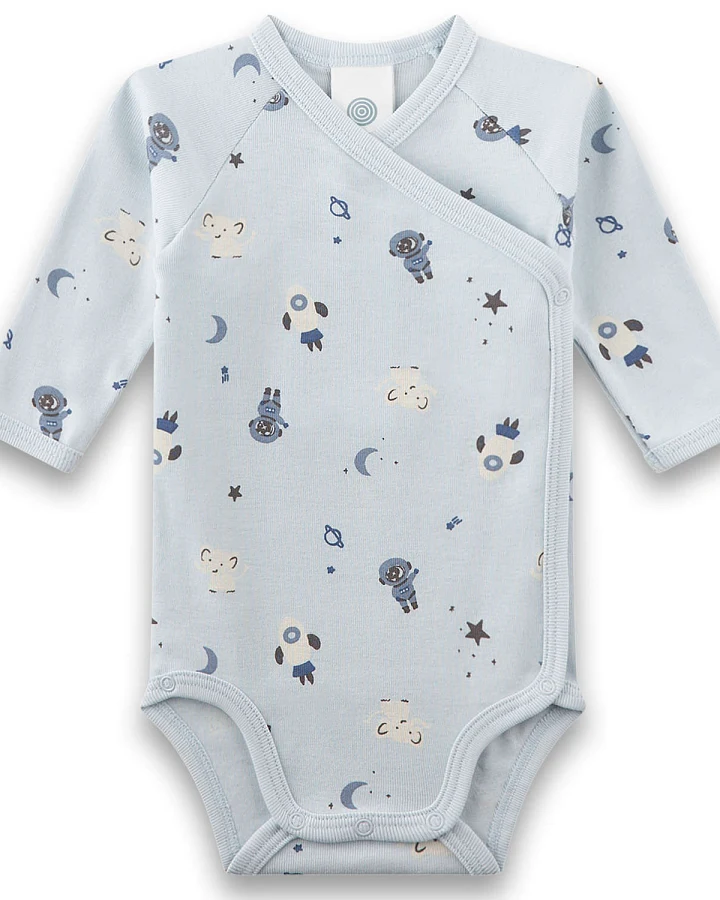 Sanetta - Wickelbody "Weltraum" hellblau