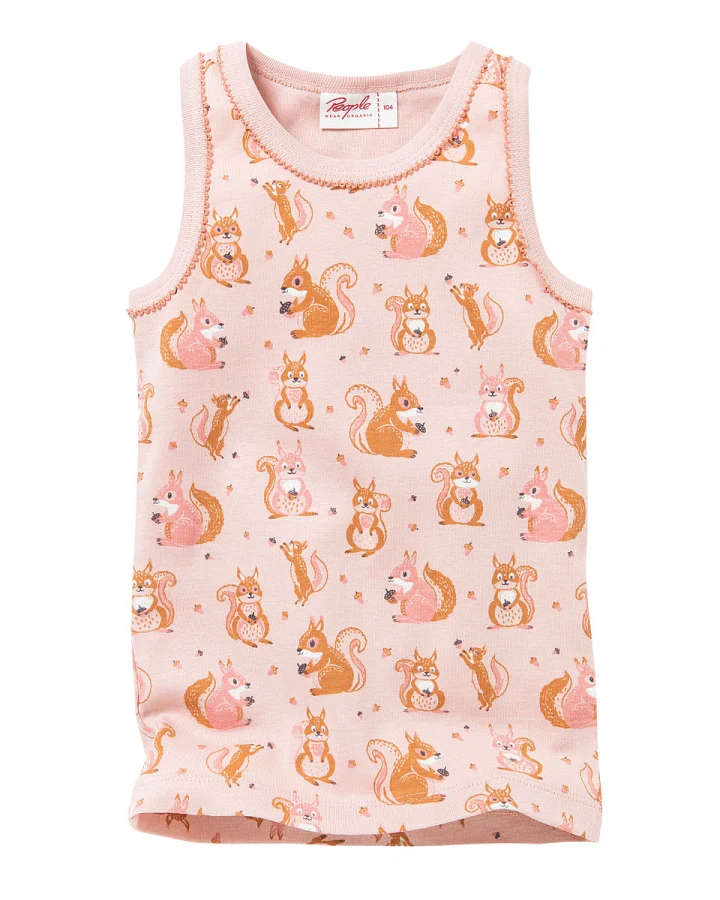 People Wear Organic - Unterhemd "Eichhörnchen" rosa