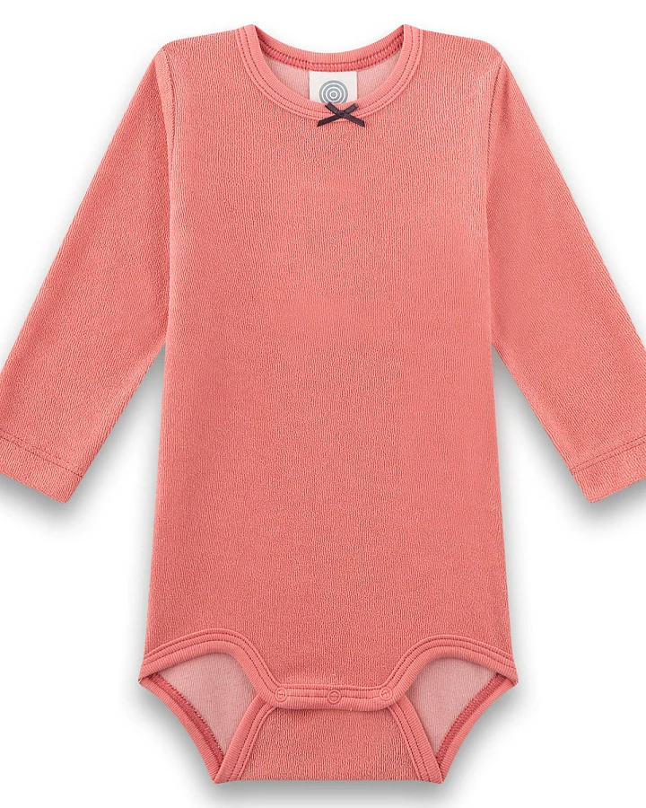 Sanetta - Frottee-Langarmbody apricot