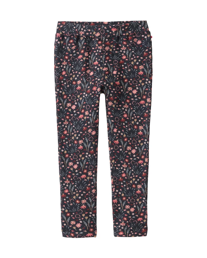 People Wear Organic - Treggings dunkelblau geblümt