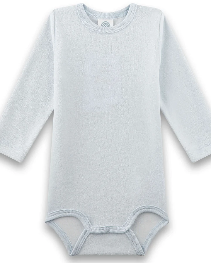 Sanetta - Frottee-Langarmbody hellblau