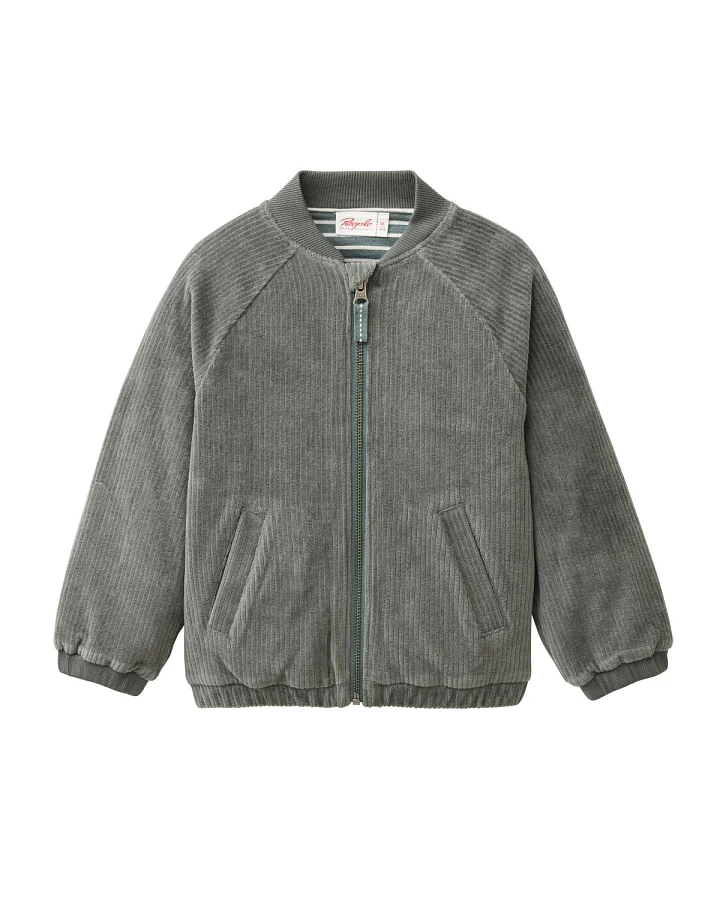 People Wear Organic - Nicki-Sweatjacke "Ripp" eukalyptus