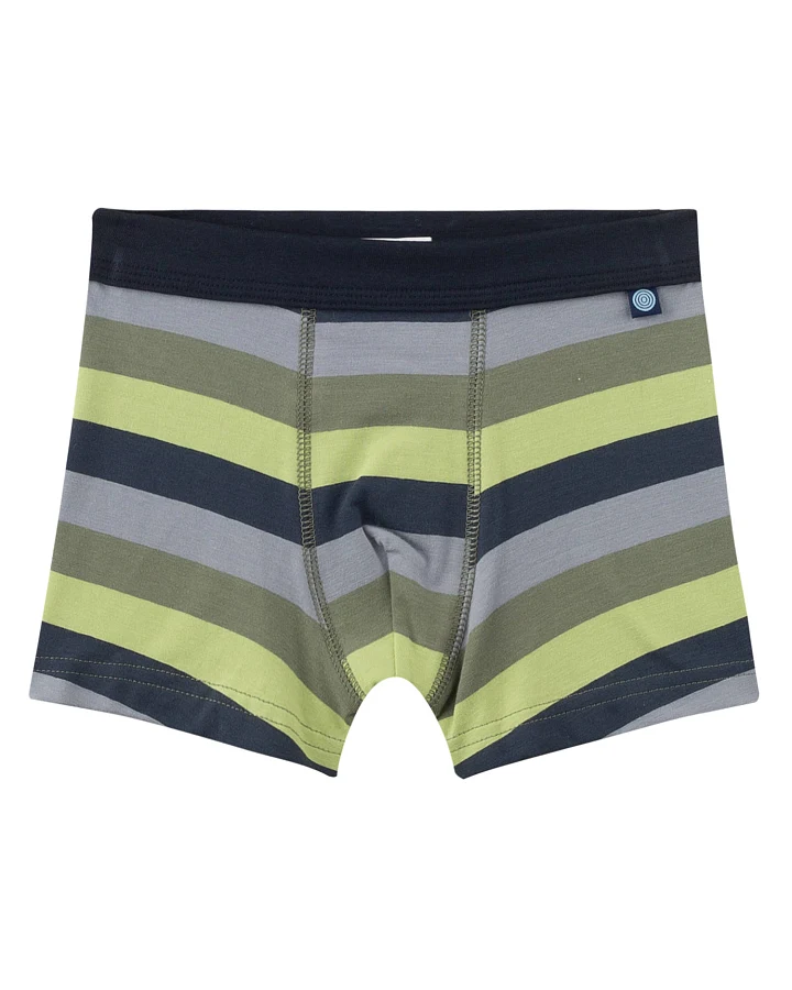 Sanetta - Boxershorts olive geringelt