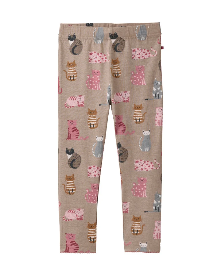 People Wear Organic - Leggings "Katze" taupe