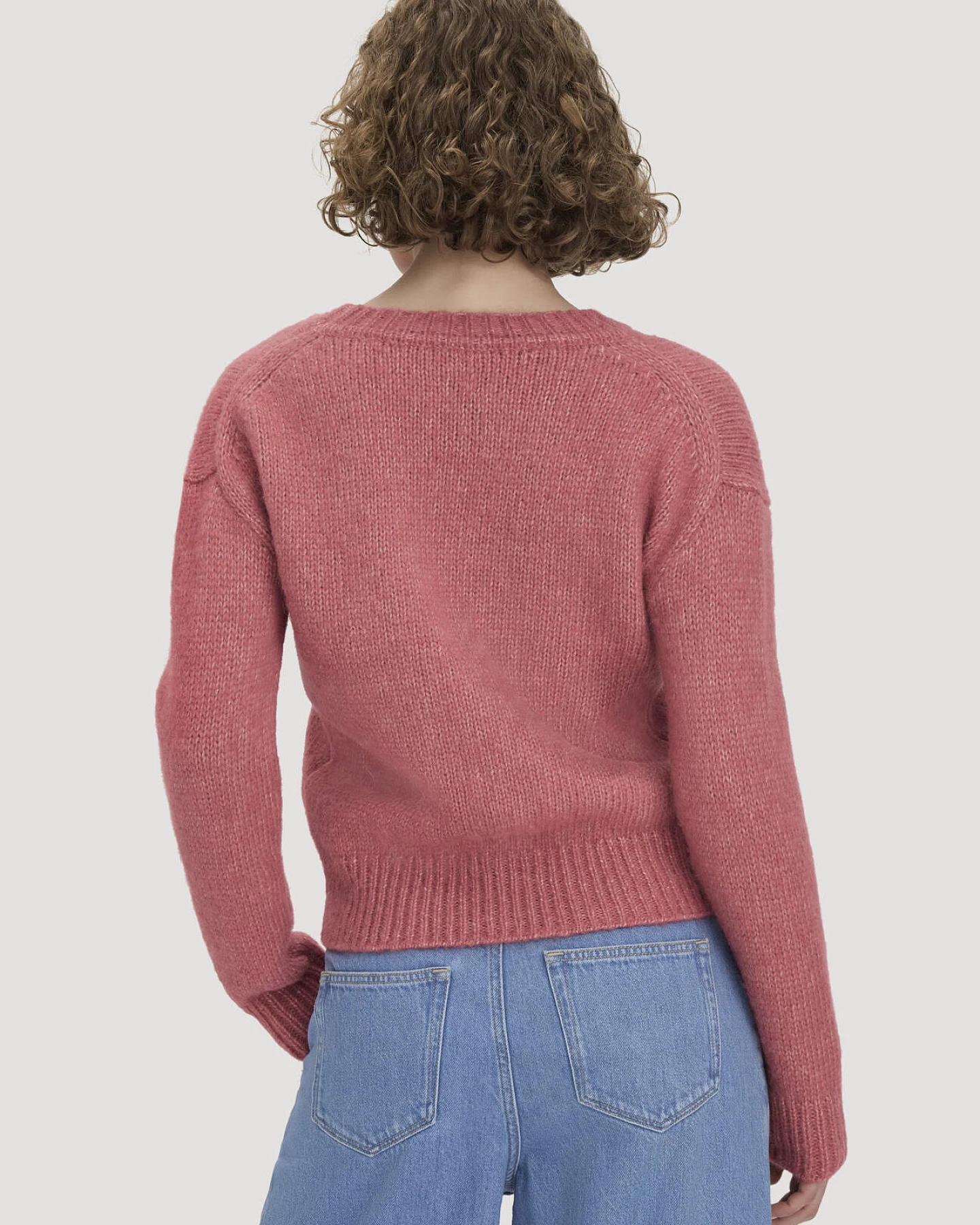 hessnatur Damen Pullover Relaxed aus Alpaka mit Bio-Baumwolle - rot - Größe S – Ansicht 3