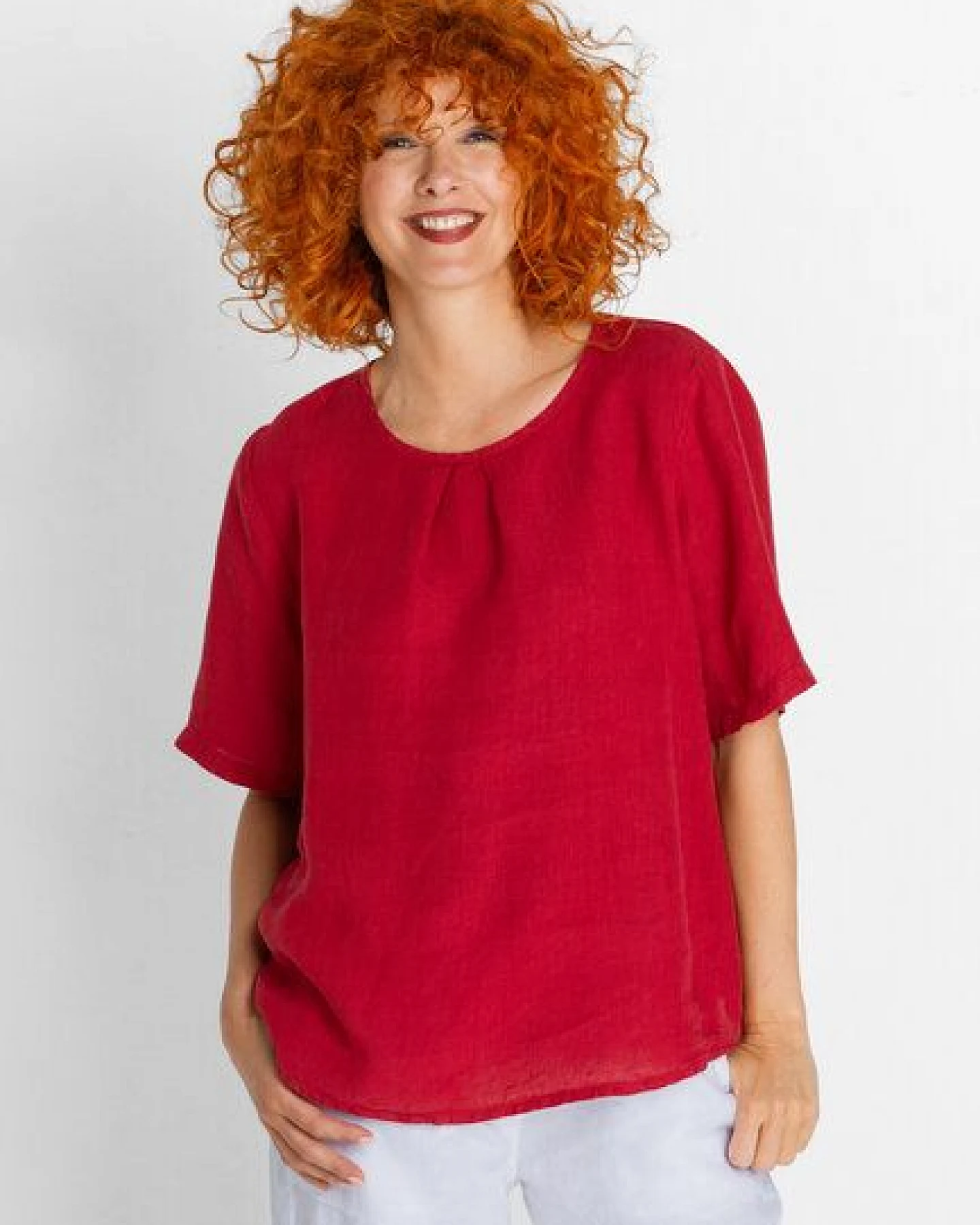 Heidekönigin Leinen Blusenshirt – Ansicht 3