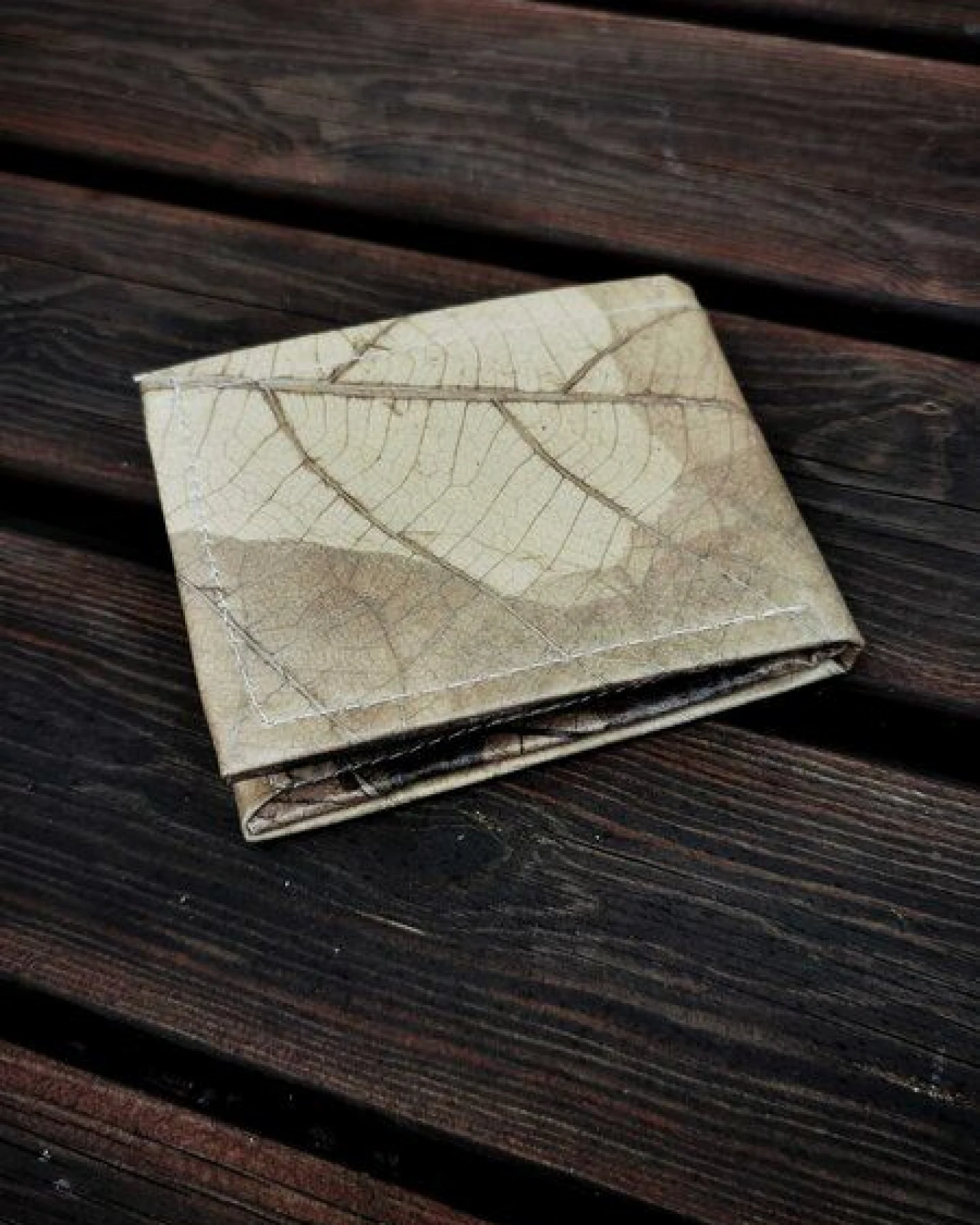 BY COPALA Portemonnaie aus Teak Blättern, 1-fach gefaltet – Ansicht 3