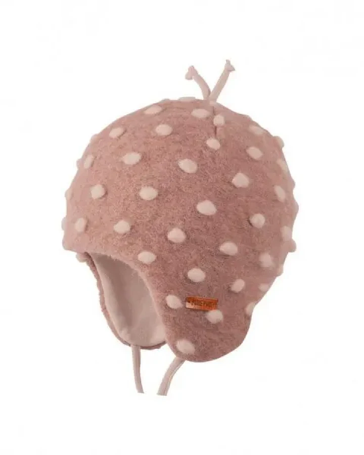 Pure pure by Bauer Babymütze in misty rose-natur zum binden von pure-pure by Bauer
