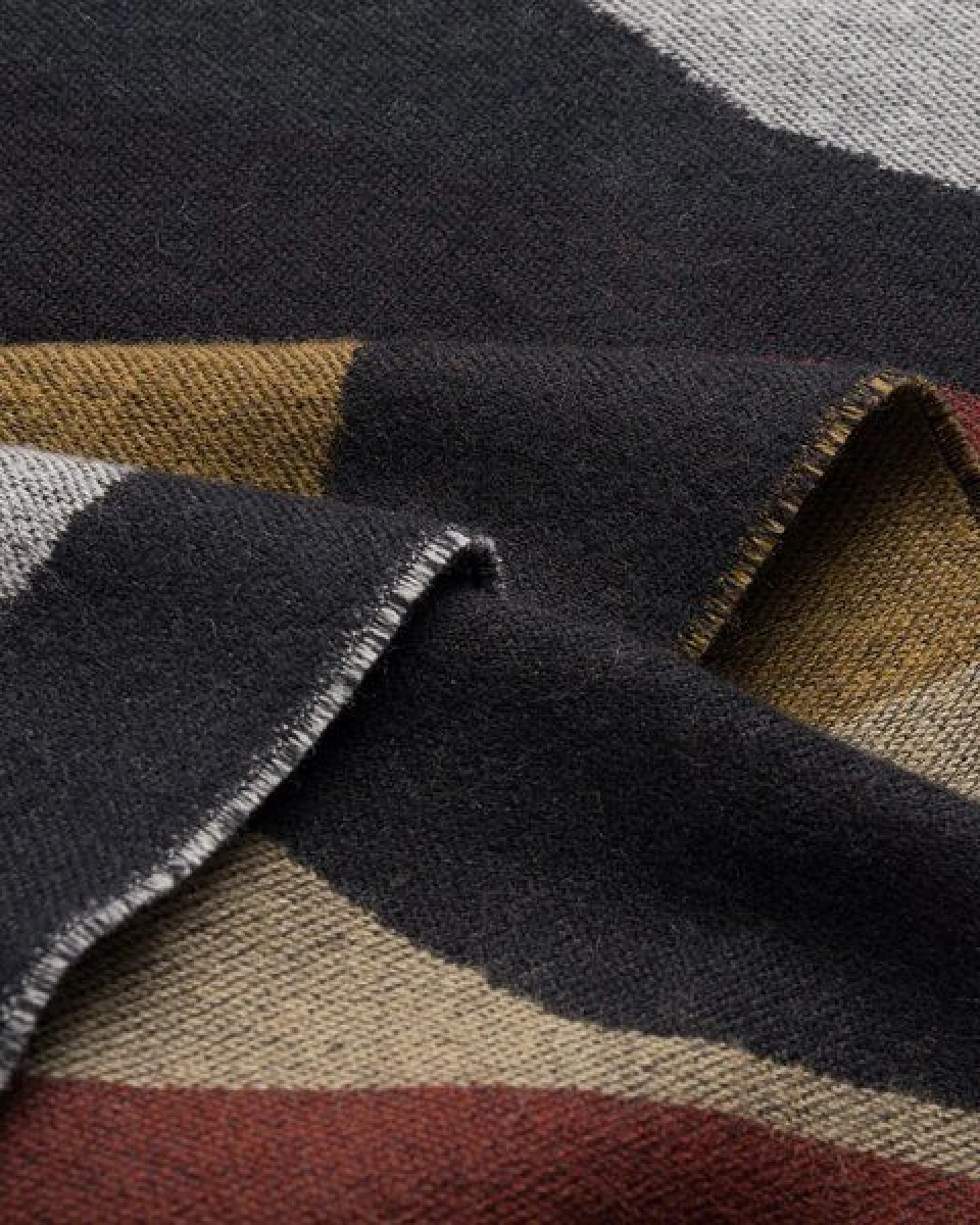 Rotholz - Woven Schal Merino breit – Ansicht 2