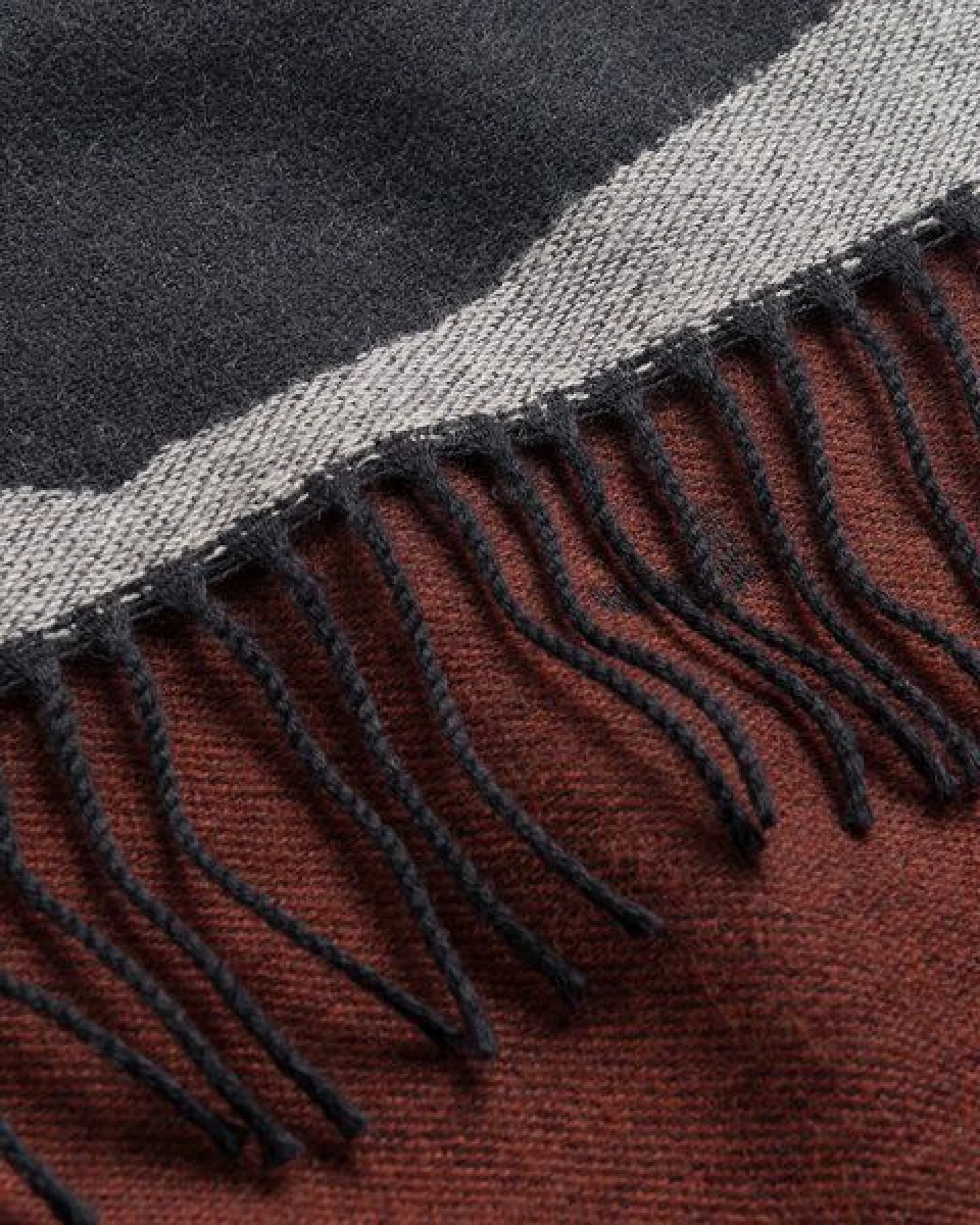 Rotholz - Woven Schal Merino breit – Ansicht 3