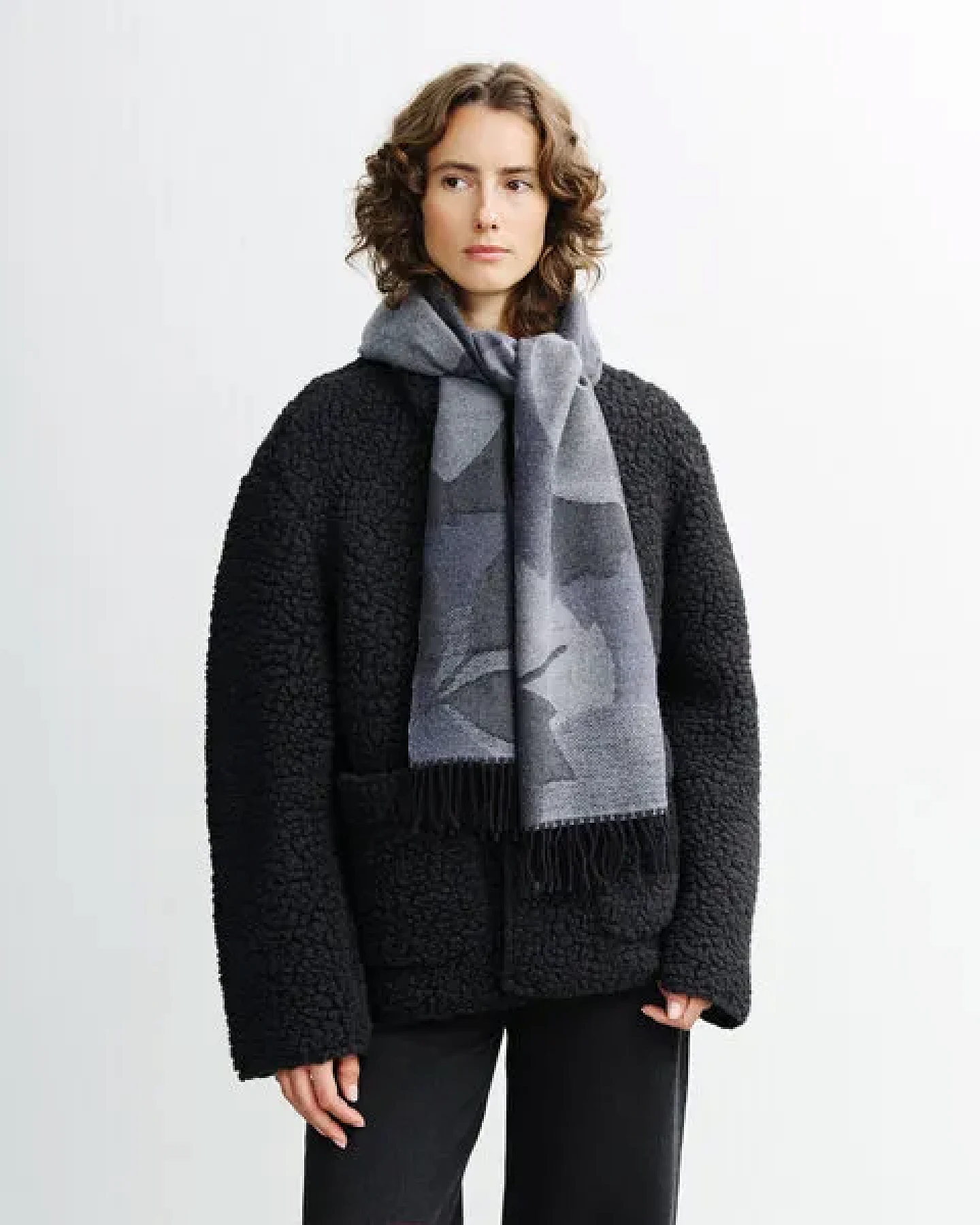 Rotholz - Woven Schal Merino breit – Ansicht 4