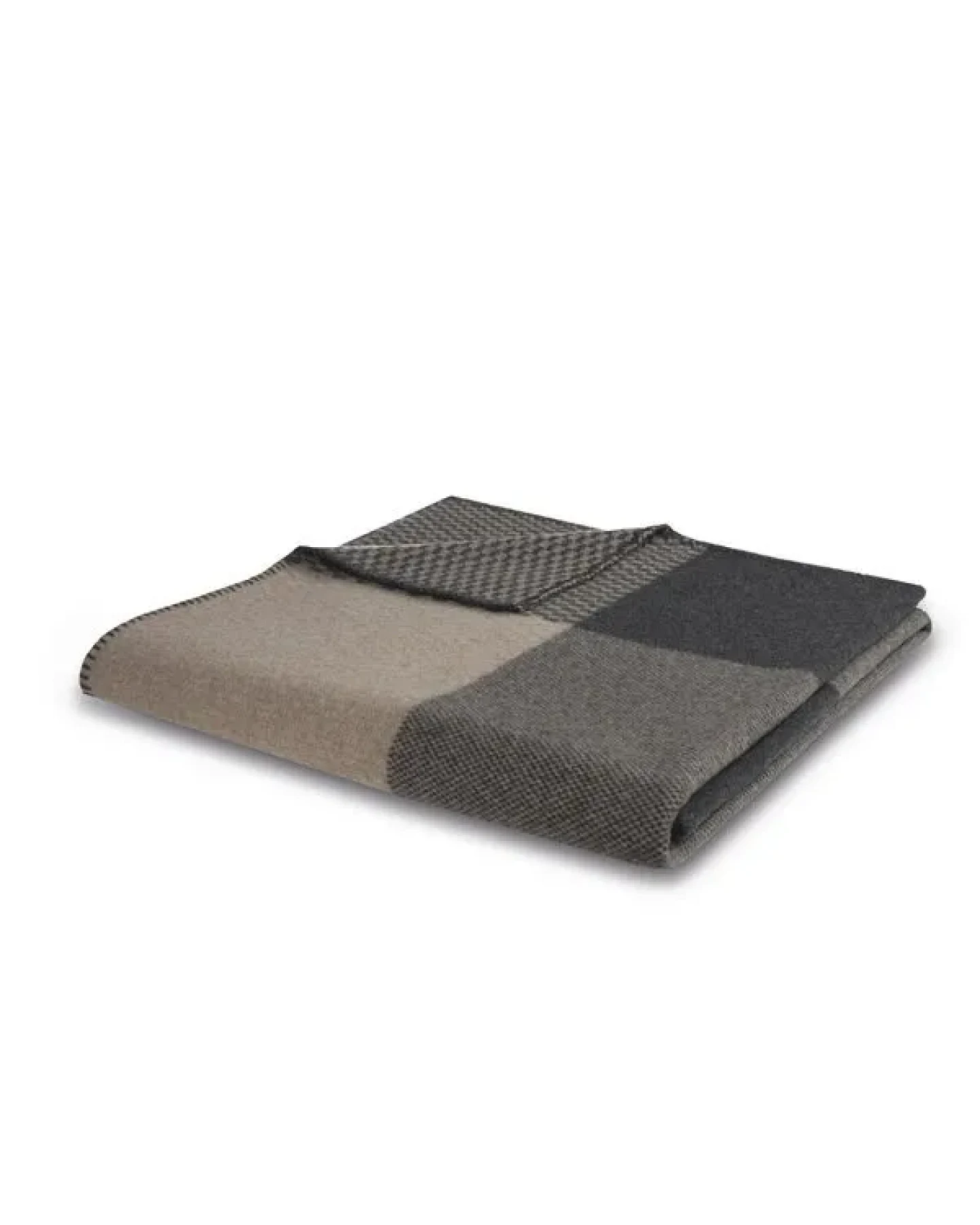 biederlack Wohndecke Frame mokka oder natur 100 % Wolle (Merinowolle) – Ansicht 2