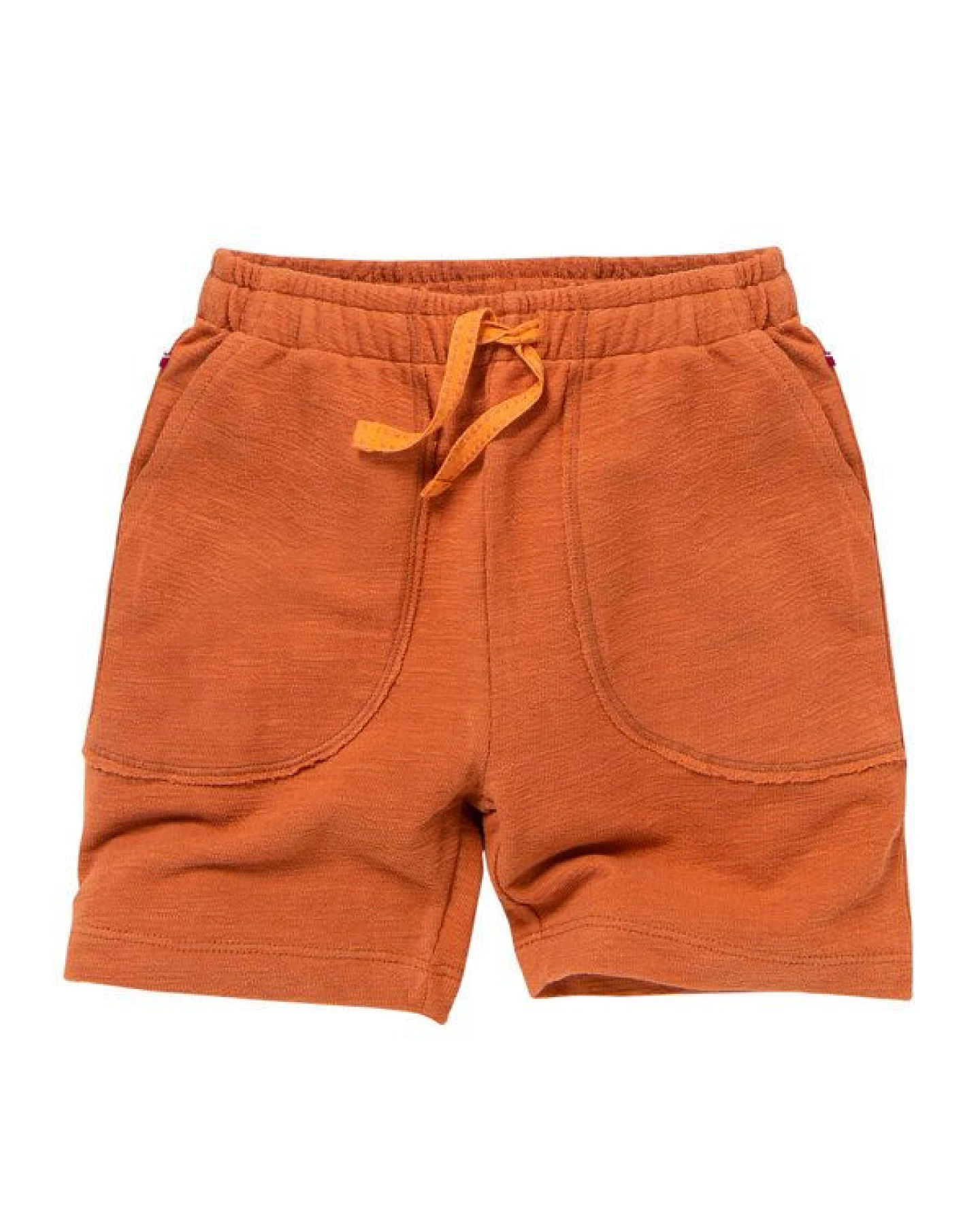 People Wear Organic Sweat-Bermuda mit aufgesetzten Taschen in rostfarben, aus Bio-Baumwolle – Ansicht 2