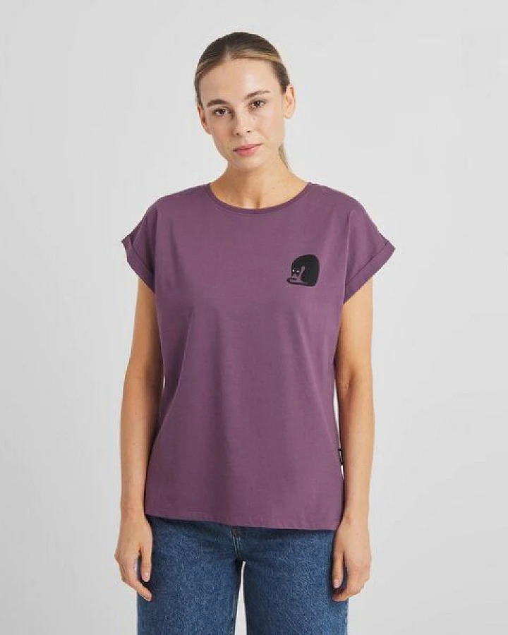 Produktseite: DEDICATED Damen T-Shirt Visby Curious Cat