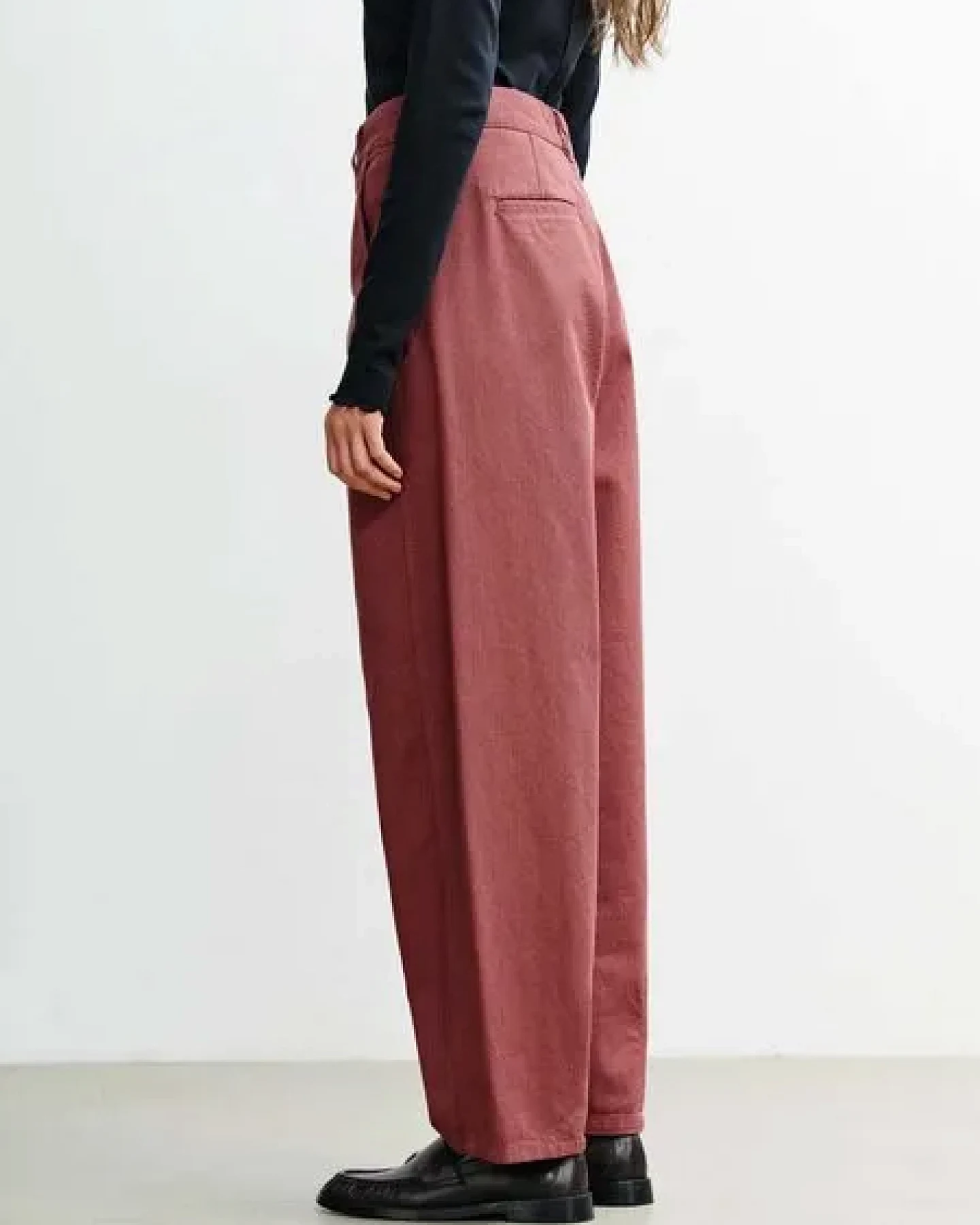 Rotholz Damen Hose Barrel-Leg aus Baumwolle – Ansicht 4