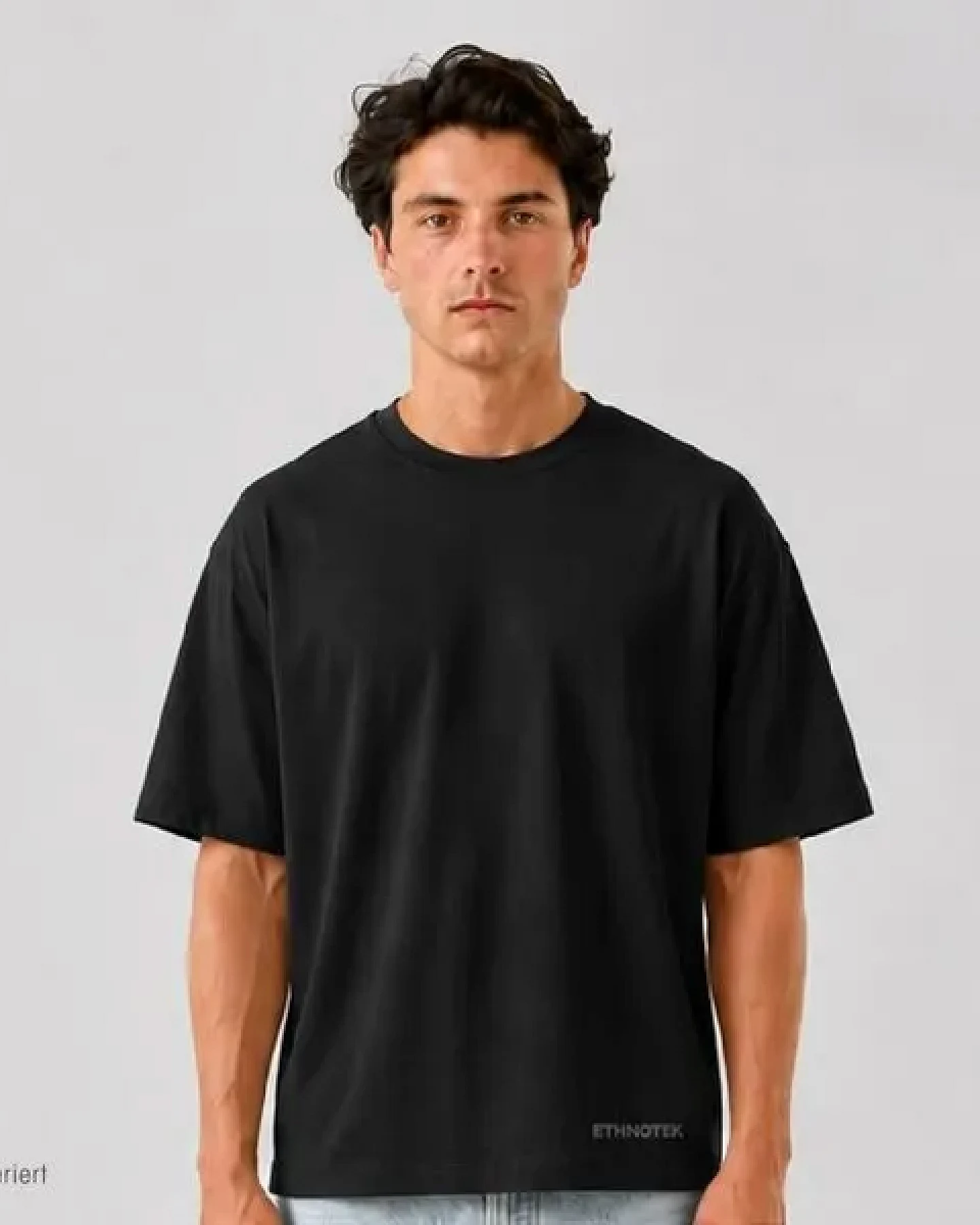 Ethnotek T-Shirt mit Stickerei Heavyweight Organic Cotton Oversized – Ansicht 4