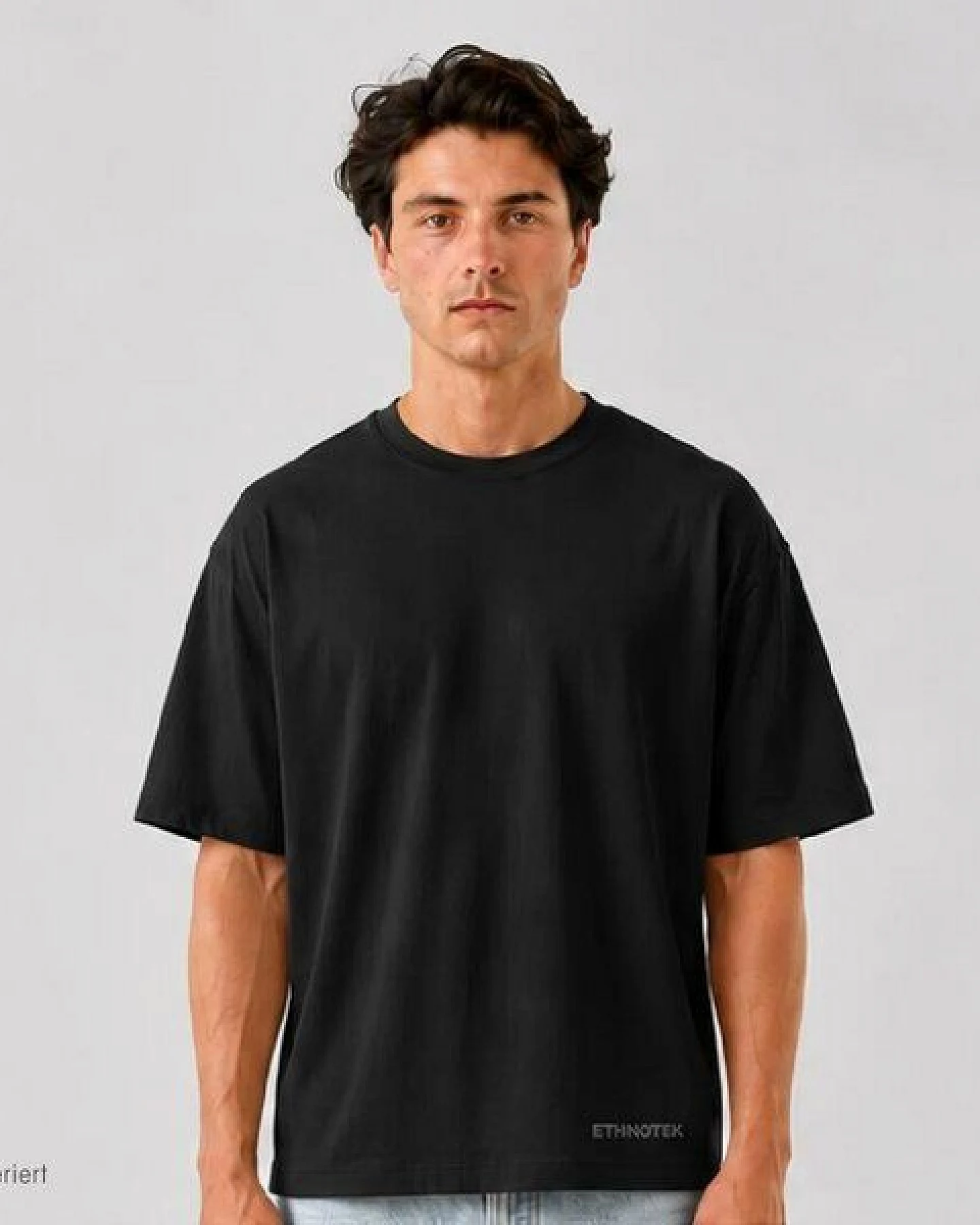 Ethnotek T-Shirt mit Stickerei Heavyweight Organic Cotton Oversized – Ansicht 4