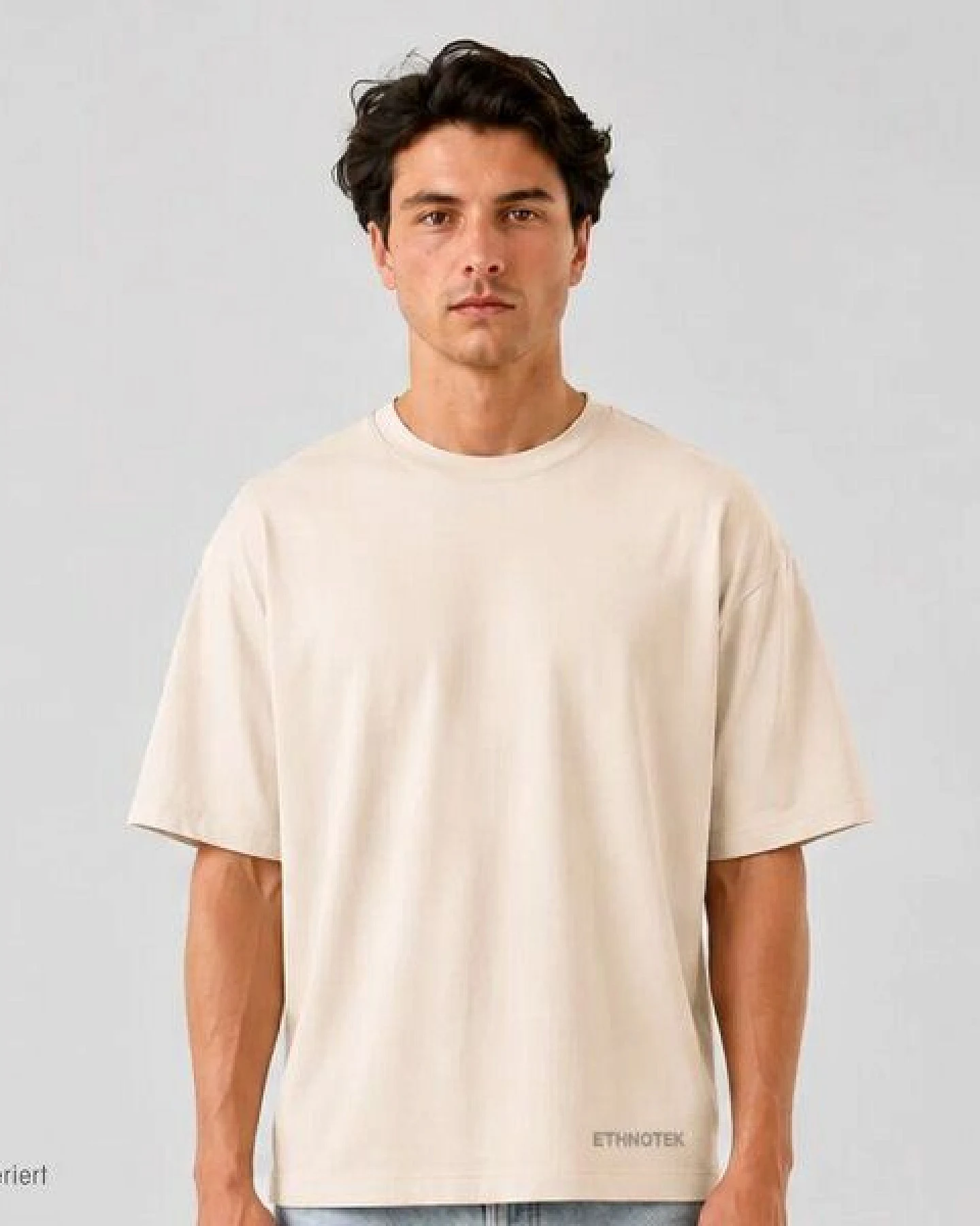 Ethnotek T-Shirt mit Stickerei Heavyweight Organic Cotton Oversized – Ansicht 4