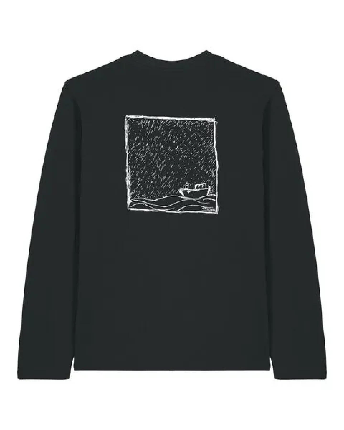 ilovemixtapes Rough Sea Kutter Unisex Bio Longsleeve mit Front- & Backprint – Ansicht 3