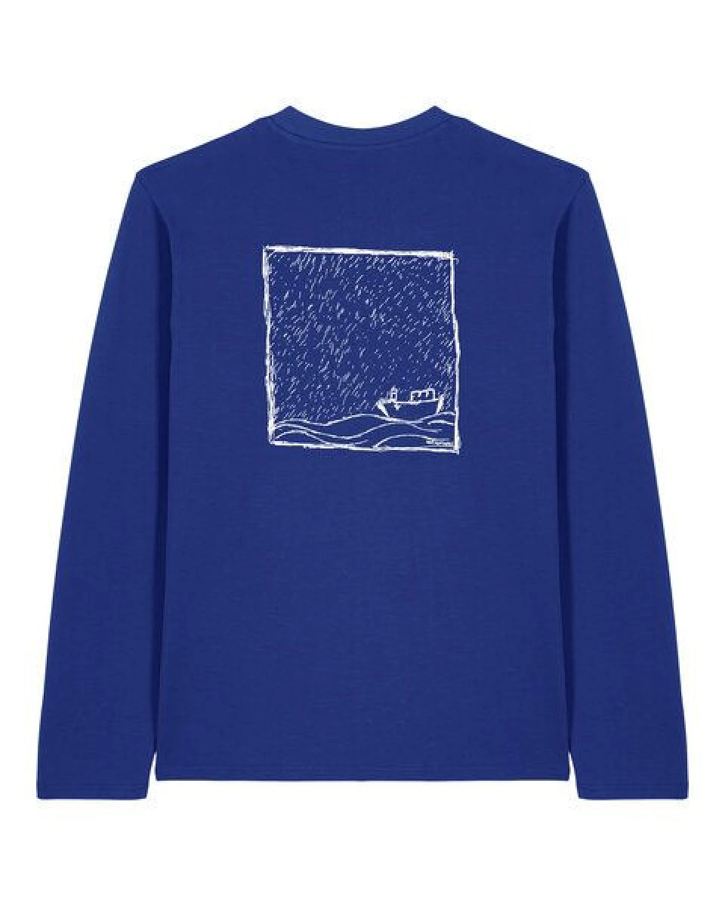 ilovemixtapes Rough Sea Kutter Unisex Bio Longsleeve mit Front- & Backprint – Ansicht 3