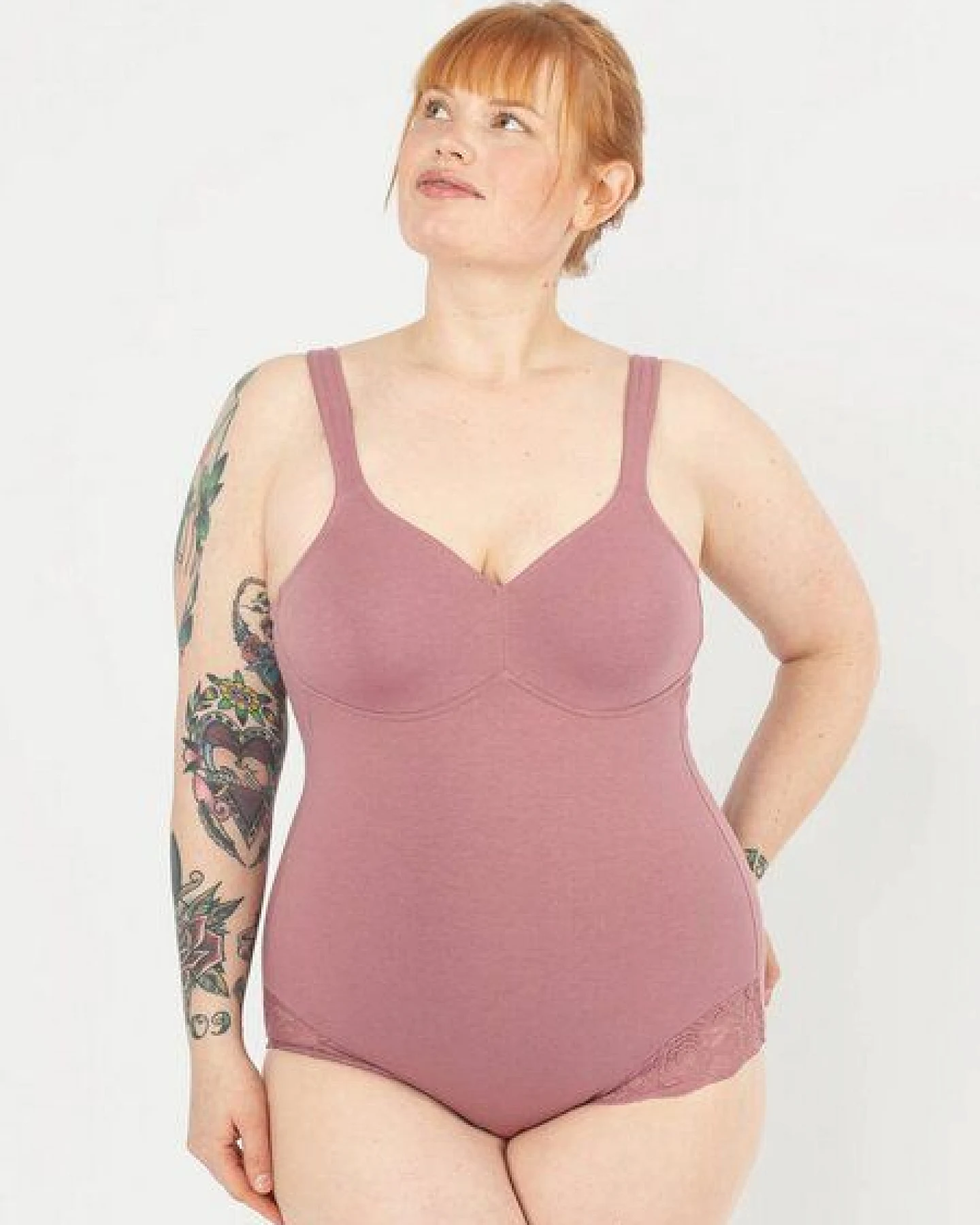 erlich textil Magdalena Body mit Spitze und Baumwolle, made in Europe – Ansicht 4