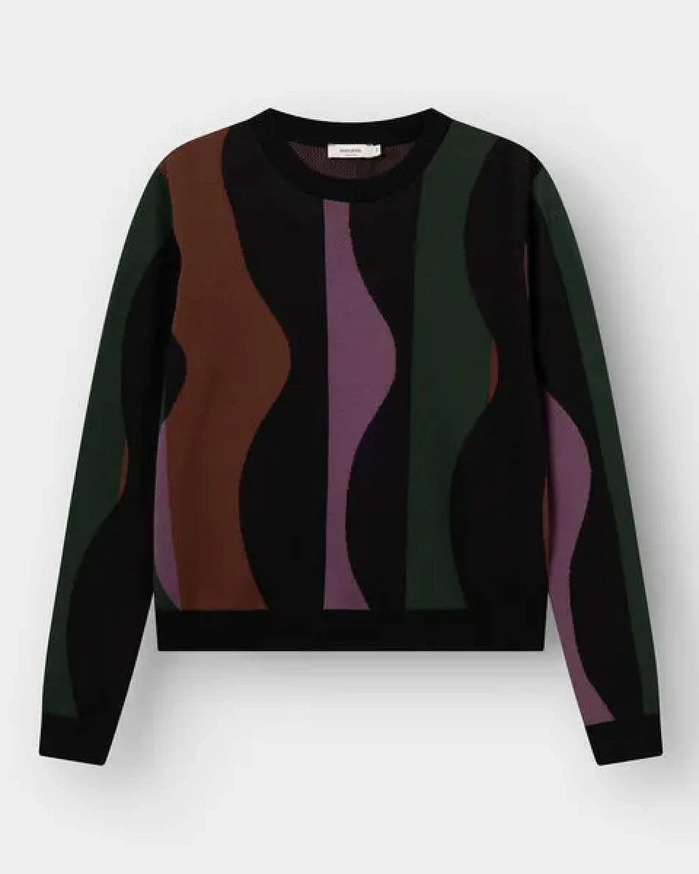 DEDICATED Damen Strickpullover Arendal Wavy Stripe – Ansicht 3