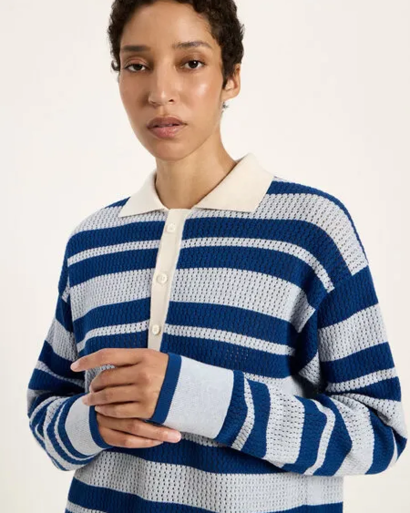 LANIUS Strickpullover mit Polo-Kragen – Ansicht 4