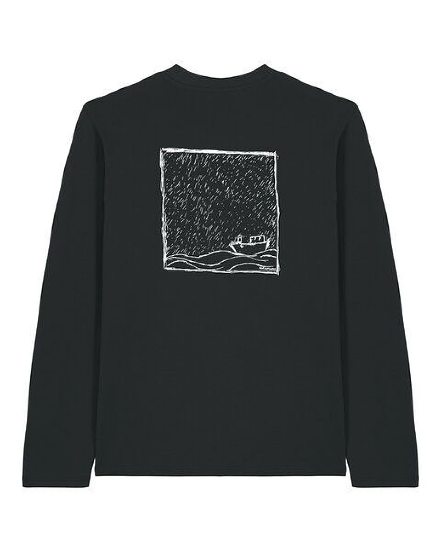 ilovemixtapes Rough Sea Kutter Unisex Bio Longsleeve mit Front- & Backprint – Ansicht 2