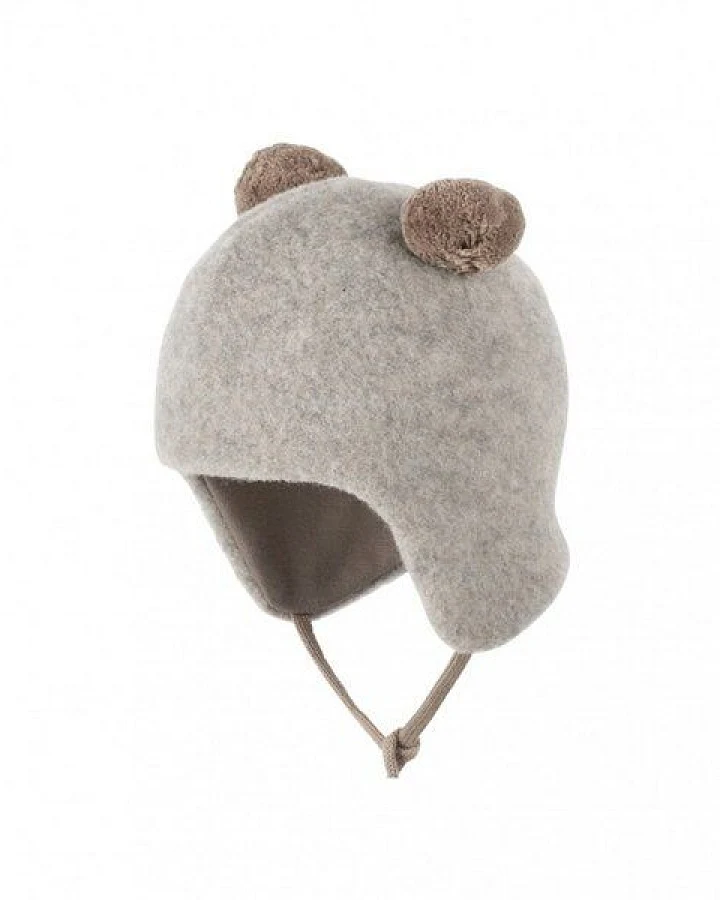 Pure pure by Bauer Babymütze in moonrock zum binden von pure-pure by Bauer Merinowolle