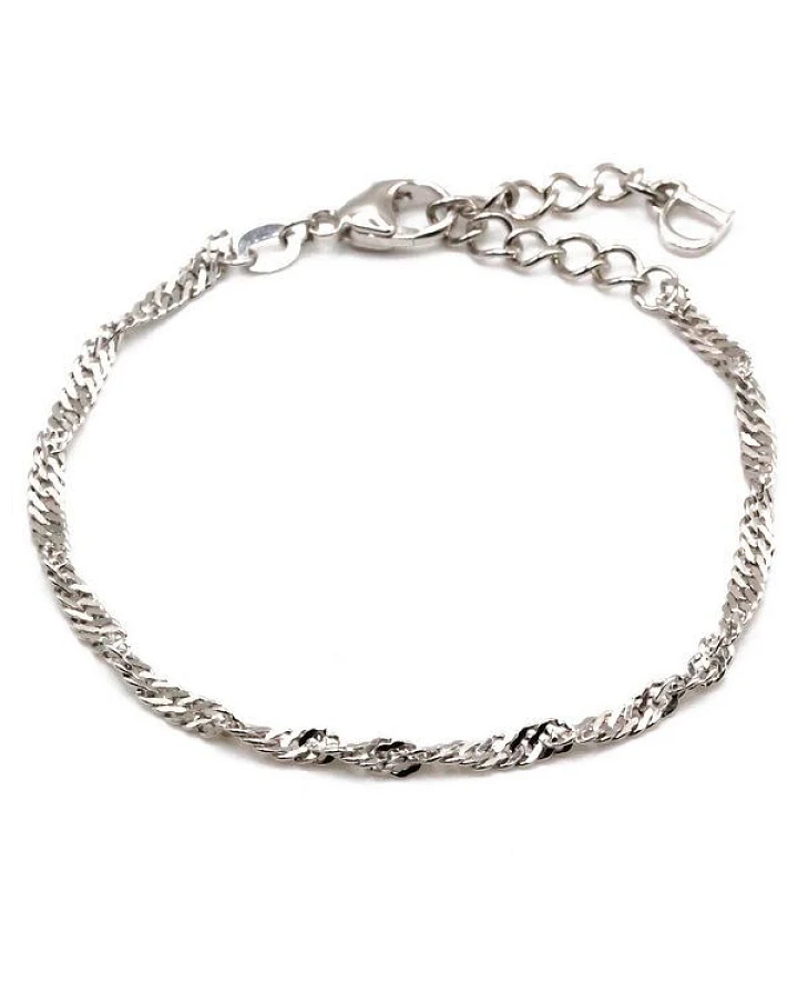 juni Singapur Silberarmband aus recyceltem 925er Silber - hergestellt in Deutschland