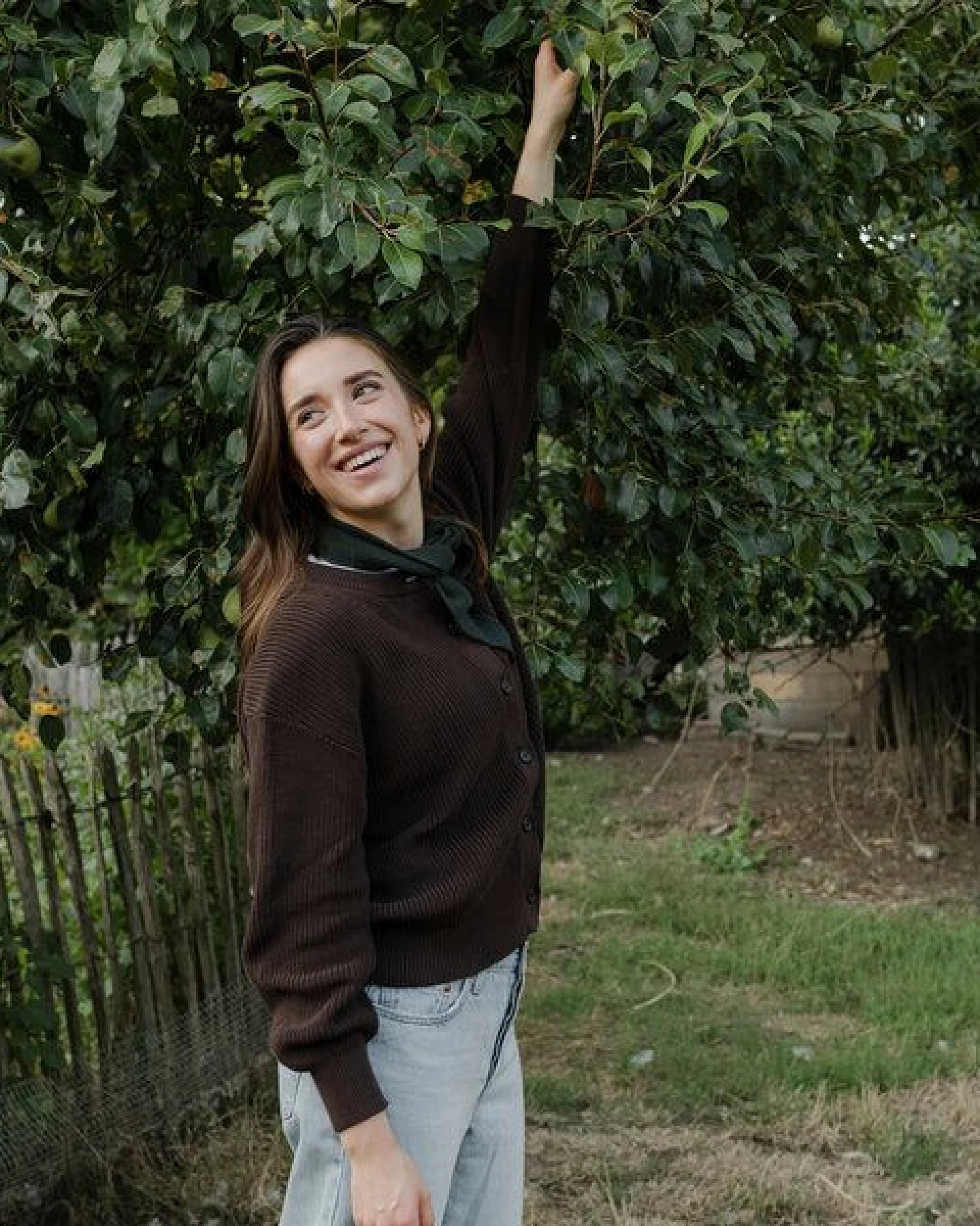 NORDLICHT Grobstrick Rundhals Cardigan aus 100% Baumwolle ROMY – Ansicht 3