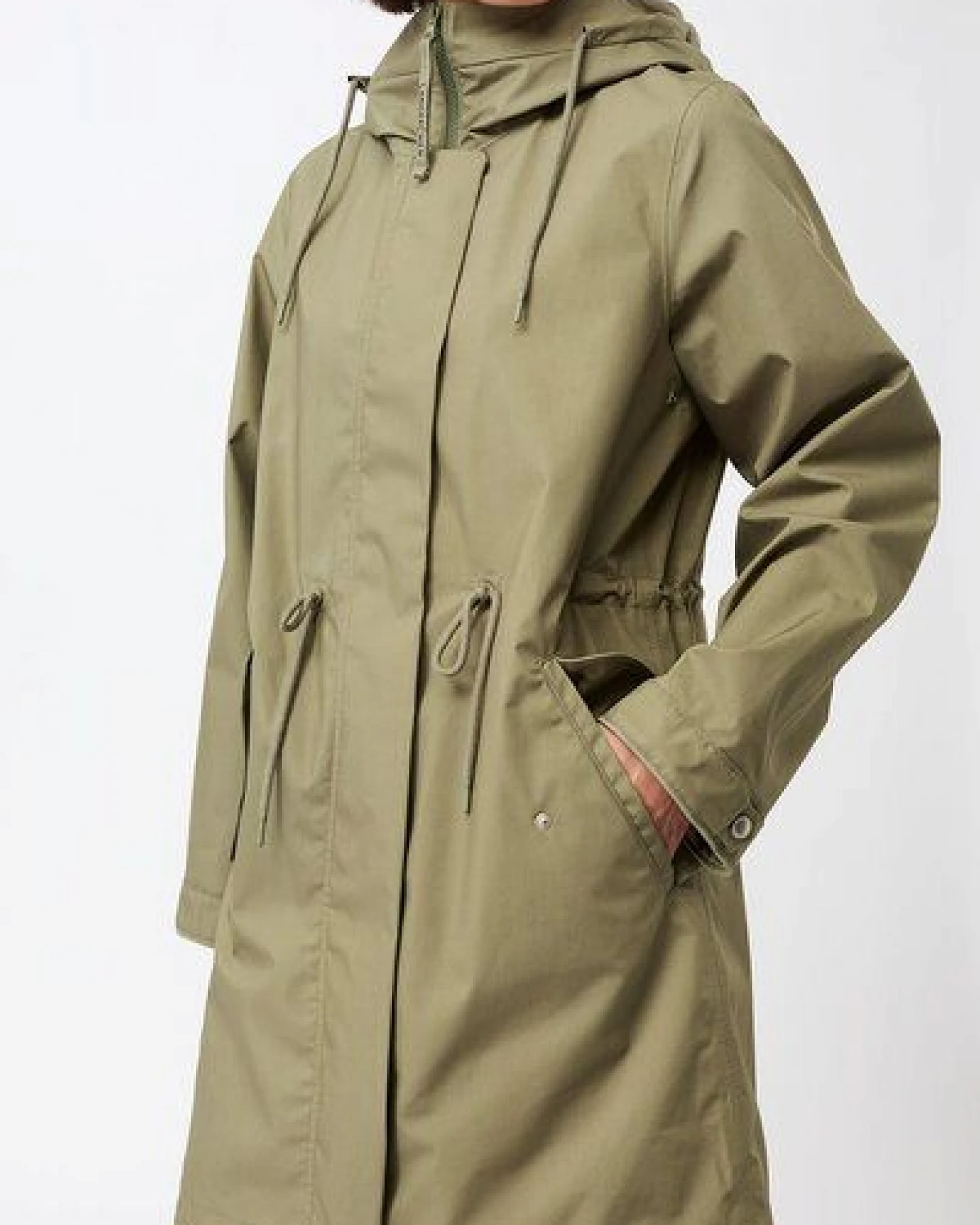 LangerChen Langer Parka mit Leistentasche – Ansicht 4
