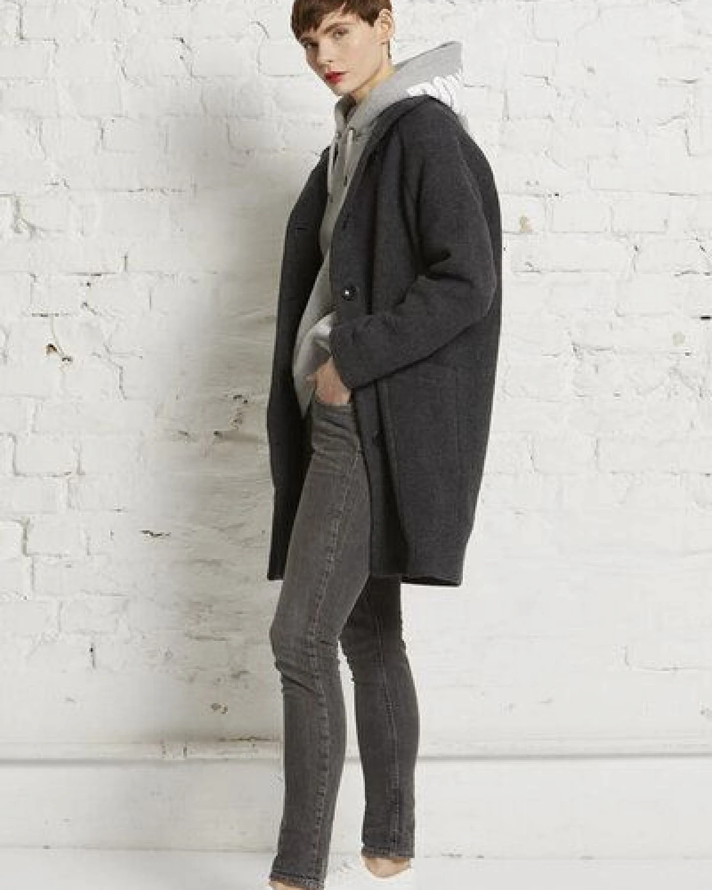 Wunderwerk Damen Mantel aus Schurwolle, "O-shape coat" – Ansicht 2