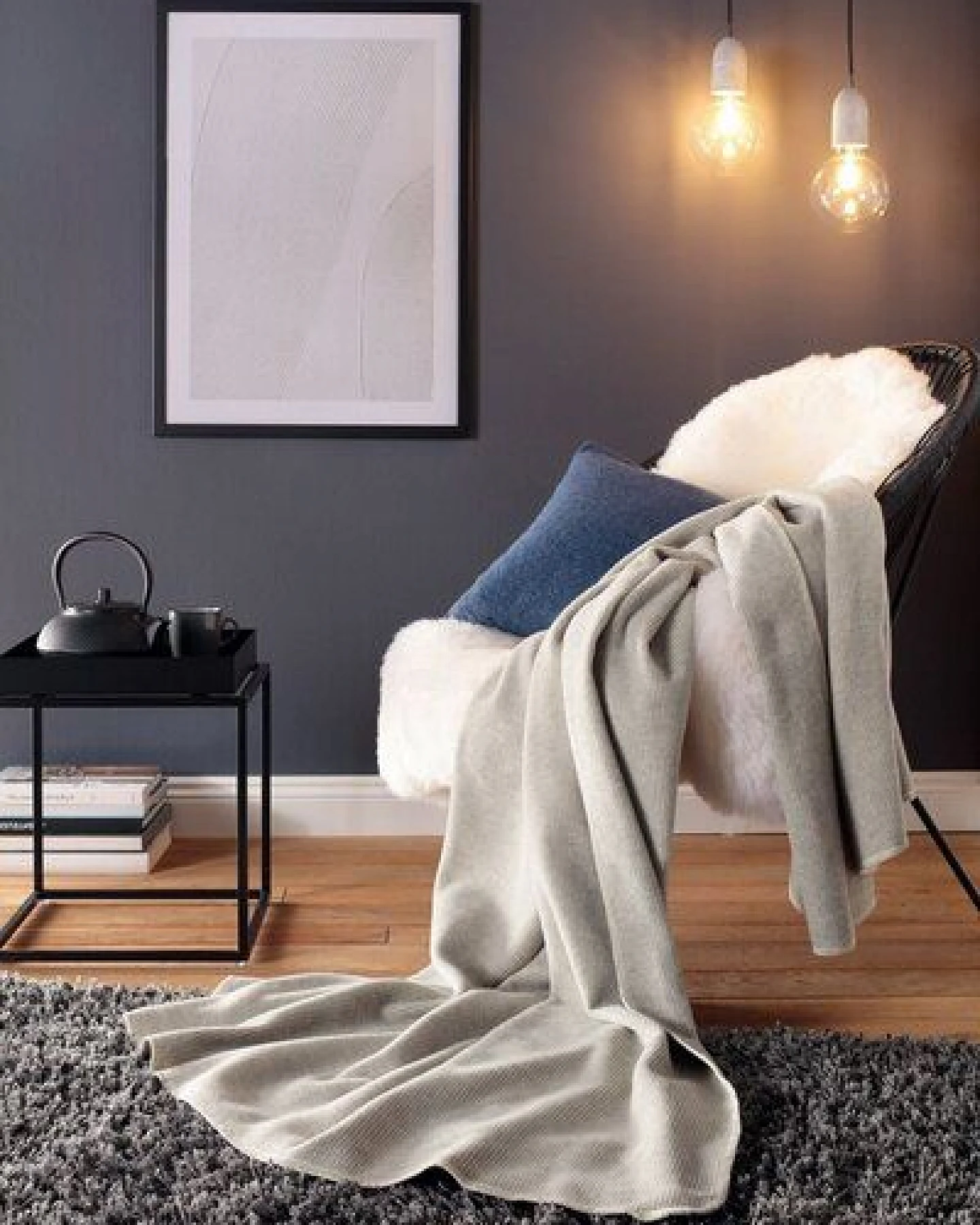 biederlack Wohn-und Kuscheldecke Cotton Comfort "Pearl" 100 % Baumwolle tolle Sommerfarben – Ansicht 2
