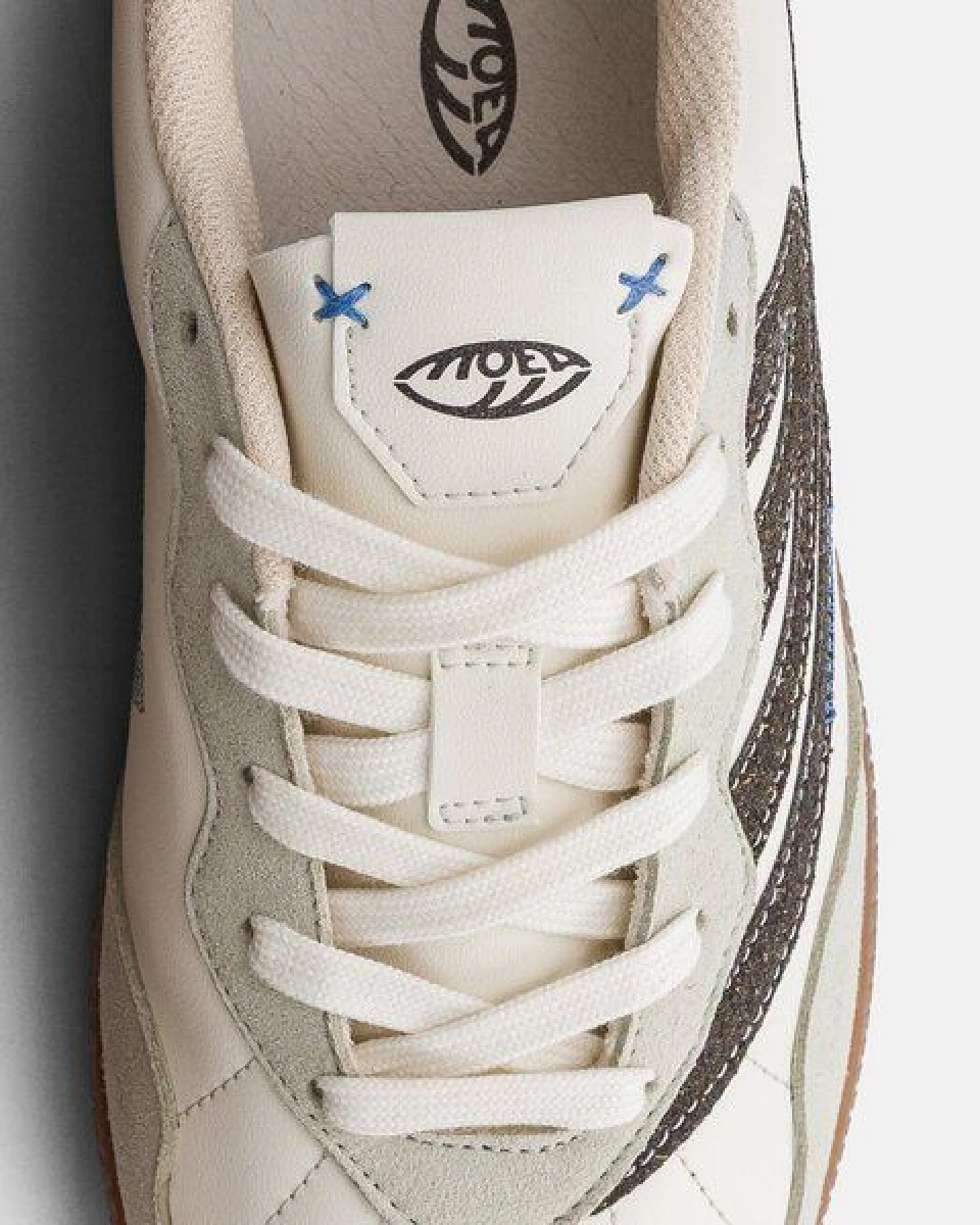 MoEa Sneakers Flow WL - White & Black - Seaweed – Ansicht 3