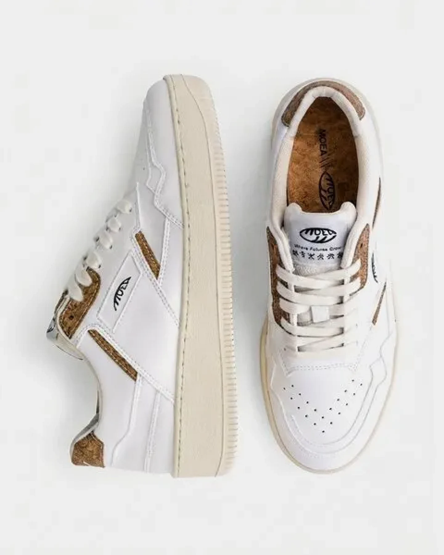 MoEa Sneakers Origin - White & Brown - Palm – Ansicht 2