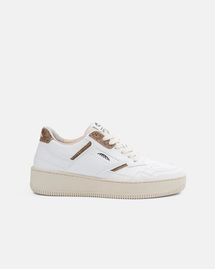 MoEa Sneakers Origin - White & Brown - Palm